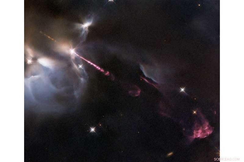 Hubble Captures Powerful Outburst from a Young Star