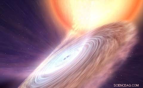 Neutron Star Generates Powerful Winds While Consuming Its Companion