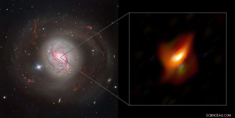 Hidden Supermassive Black Hole Revealed Within a Dusty Ring in Messier 77