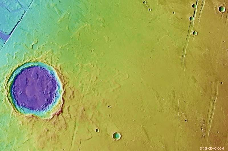 ESA’s Mars Express Unveils Jovis Tholus Volcano and Impact Crater in New High‑Resolution Image