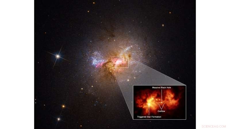Hubble Reveals Black Hole Driving Star Formation in Dwarf Galaxy
