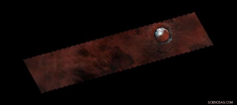 ExoMars Captures Red Velvet Mars: White Ice Contrasts with Rusty Soil