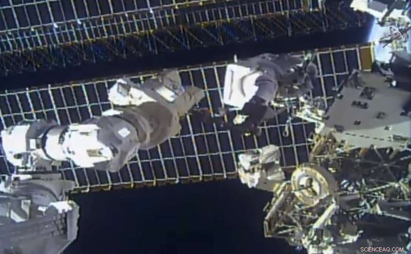 Astronauts Repair ISS Antenna After Debris Warning