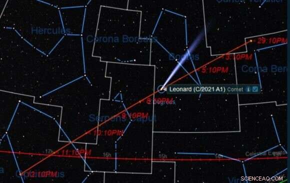 Comet Leonard (C/2021 A1) Illuminates December Sky