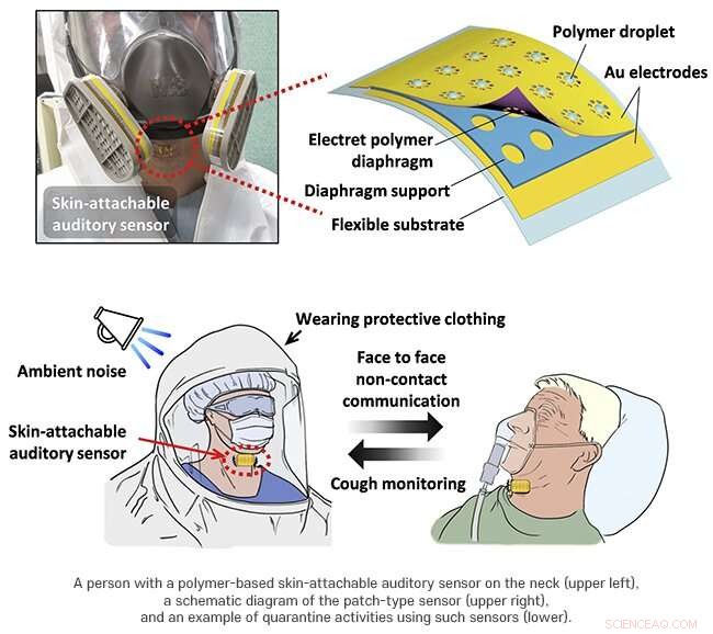 Skin-Mounted Auditory Sensor Delivers Clear Sound Even in Noisy Settings