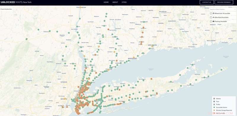 UnlockedMaps: Live Rail Accessibility Map for Six Major U.S. Metro Areas