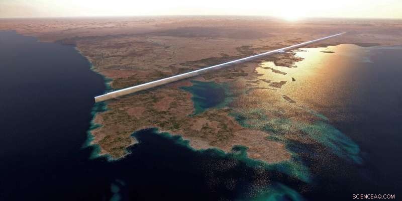 Saudi Prince Announces Mirrored Skyscraper Eco-City Project Across Desert Landscape