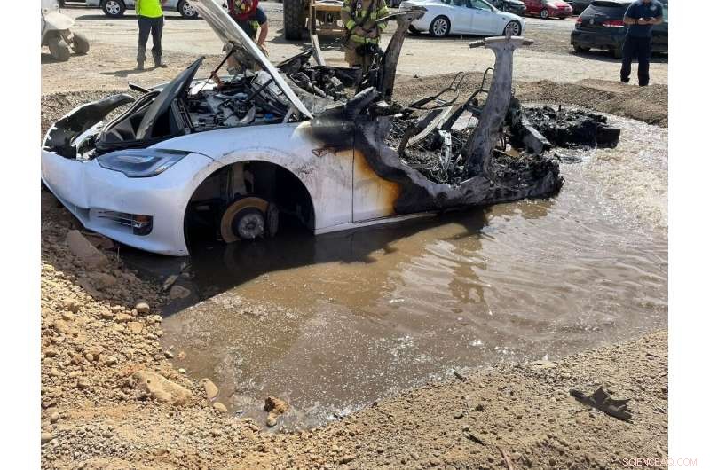 Firefighters Innovate New Tactics to Tackle Rising Electric Vehicle Fires