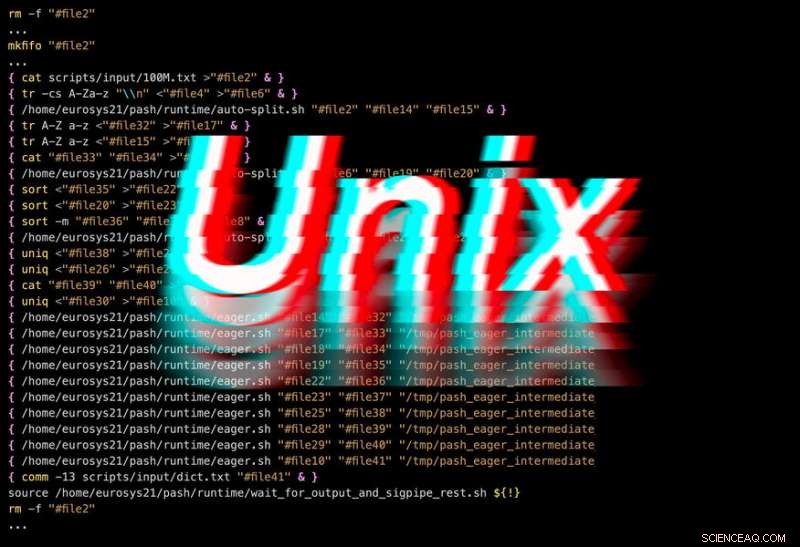 New Parallelization Technique Accelerates Unix Shell Programs