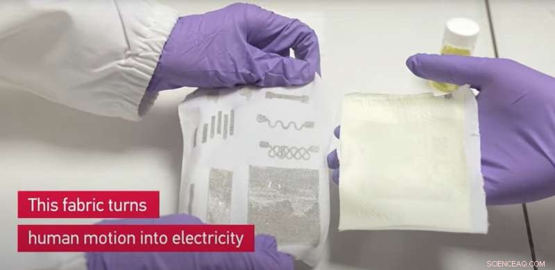 NTU Scientists Create Stretchable, Waterproof Fabric that Harvests Energy from Body Movement