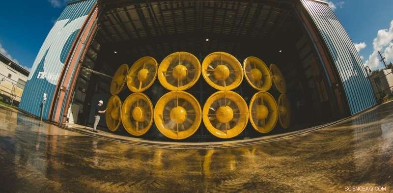 The Wall of Wind: Simulating Category 5 Hurricanes for Structural Testing, But Nature Outpaces Engineering