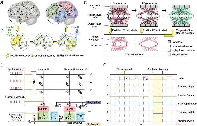 Revolutionary Brain-Inspired Stashing System for Energy-Efficient AI Hardware