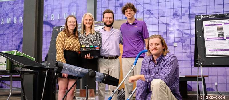 LSU Engineering Seniors Develop Assistive Ball Launcher and Painting Device for Teens with Cerebral Palsy