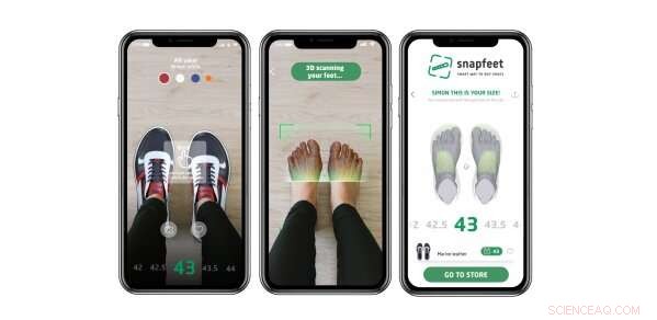 Snapfeet App: 3D Foot Scanning for Accurate Shoe Fit and AR Visualization