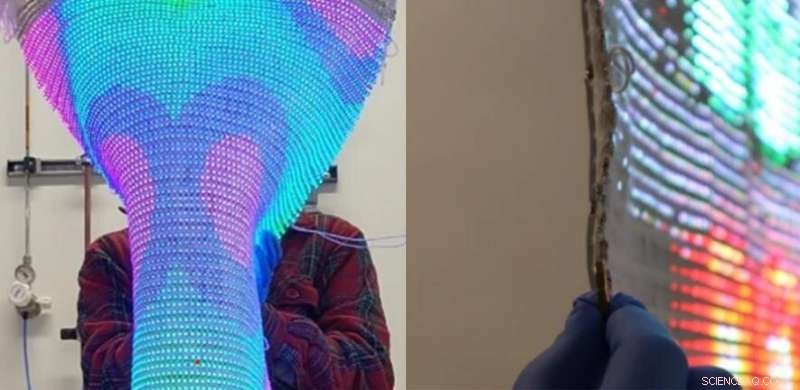 Revolutionary Fully Woven Smart Textile Display with Integrated Electronics and Sensors