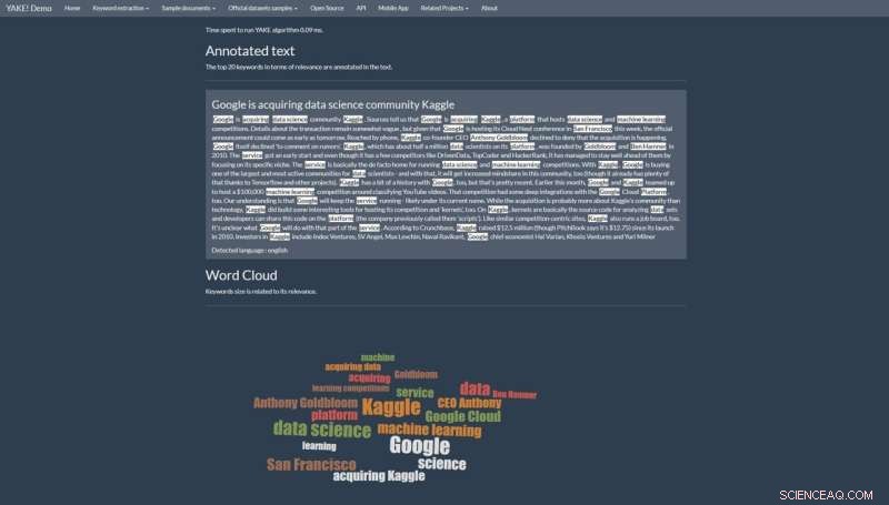 YAKE! – The Universal Keyword Extractor for All Languages and Topics