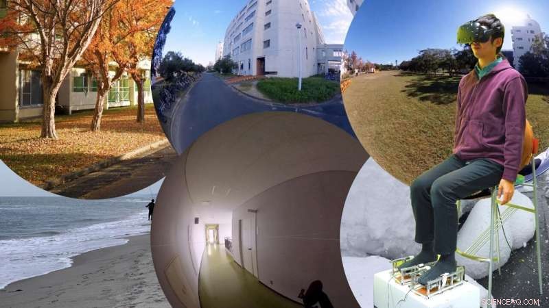 Immersive Virtual Walking Experience: 360° Video with Foot Vibrations for Seated Users