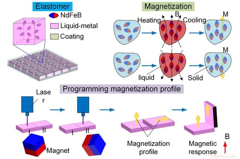 Programmable Soft Magnetic Pixel Robot for Adaptive Shape-Shifting