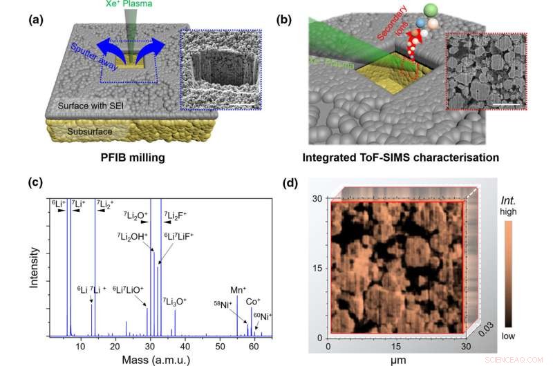 Advanced Method for Diagnosing and Tracking Lithium-Ion Battery Degradation Using Xenon Ion Plasma FIB and ToF-SIMS