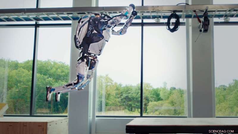 Boston Dynamics  Atlas Humanoid Robot Performs Gymnastics with Simone Biles-Level Agility