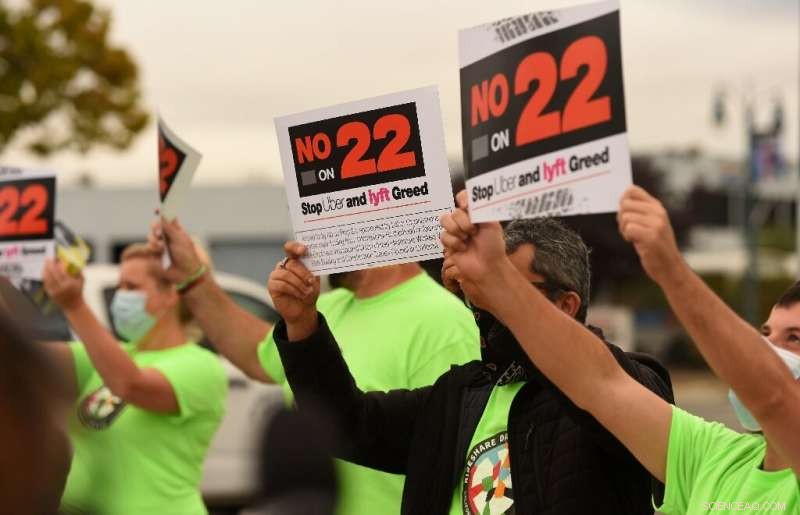 Uber Drivers Challenge  Independence  Claim in Proposition 22 Protests