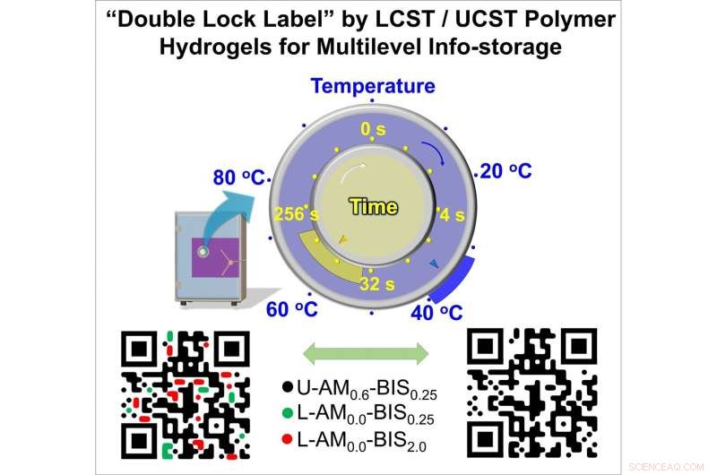 Innovative Double-Lock Encryption Using Thermoresponsive Polymer Hydrogels