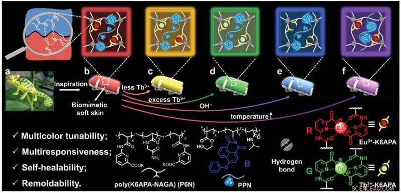 Innovative Fluorescent Hydrogel for Adaptive Color-Changing Biomimetic Skins