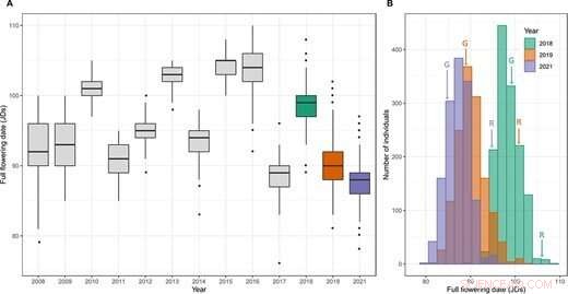 Study Reveals Flowering Date Patterns in Prunus Species Across Multiple Populations and Years