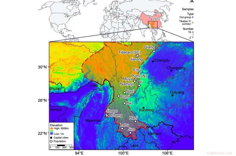 Unraveling the Genetic History of the Tibetan-Yi Corridor