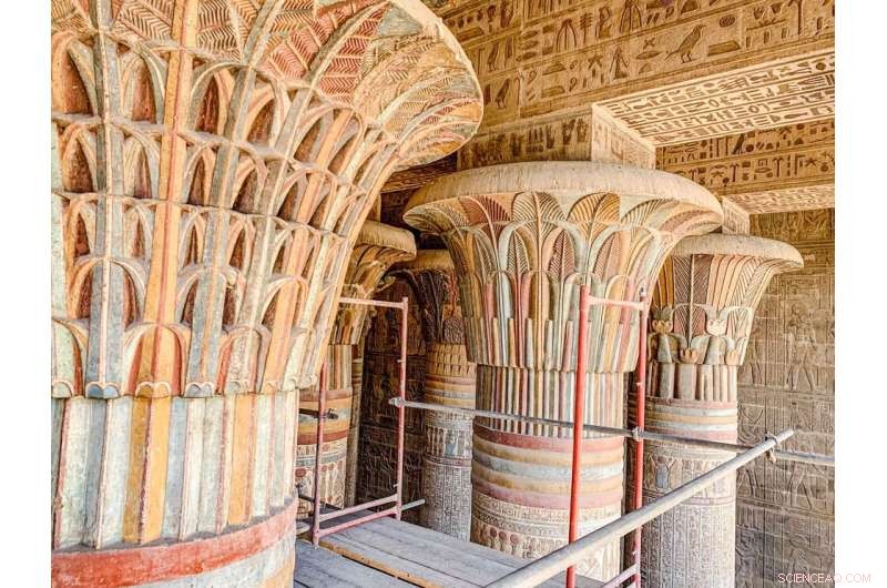 Ancient Ceiling Frescoes Unearthed at Esna s Temple of Khnum