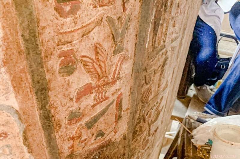 Ancient Ceiling Frescoes Unearthed at Esna s Temple of Khnum