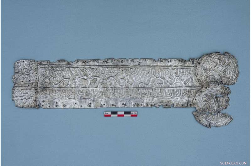 Rare Scythian Plate with Winged Gods and Griffons Discovered in Middle Don