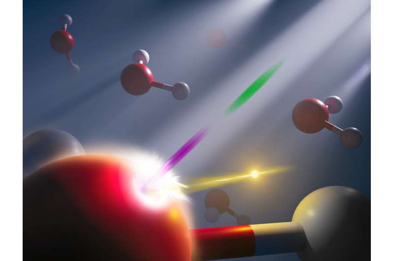 Real-Time Electron Motion in Liquid Water Observed with X-ray Laser