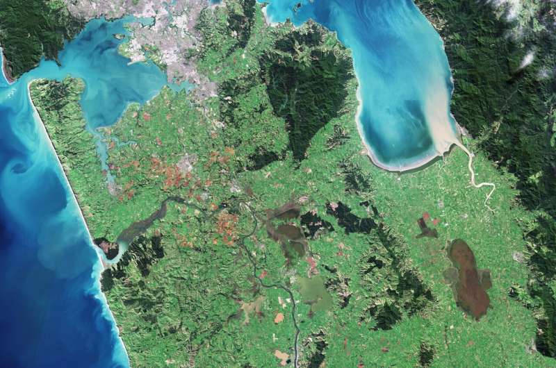 North Island, New Zealand: Stunning Satellite View - Copernicus Sentinel