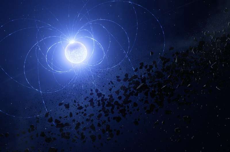 Artist s Impression Reveals Scar on Planetary Debris-Ingesting White Dwarf Star WD 0816-310