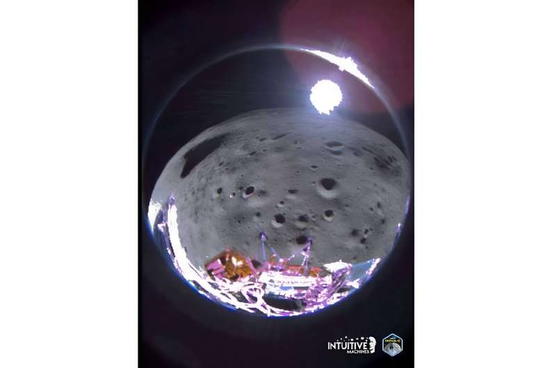 Intuitive Machines  Odysseus Lander Captures Historic First Images from Moon s South Pole