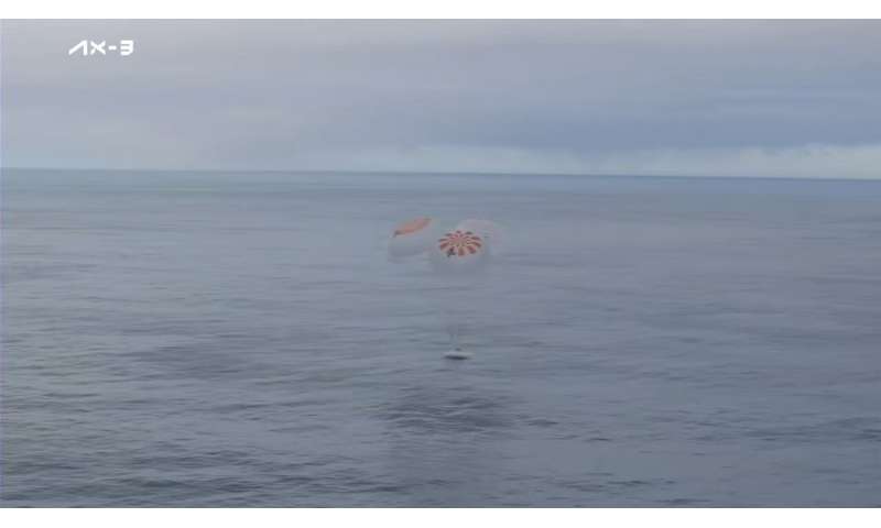 Turkish, Italian & Swedish Astronauts Return from Private Space Station Mission