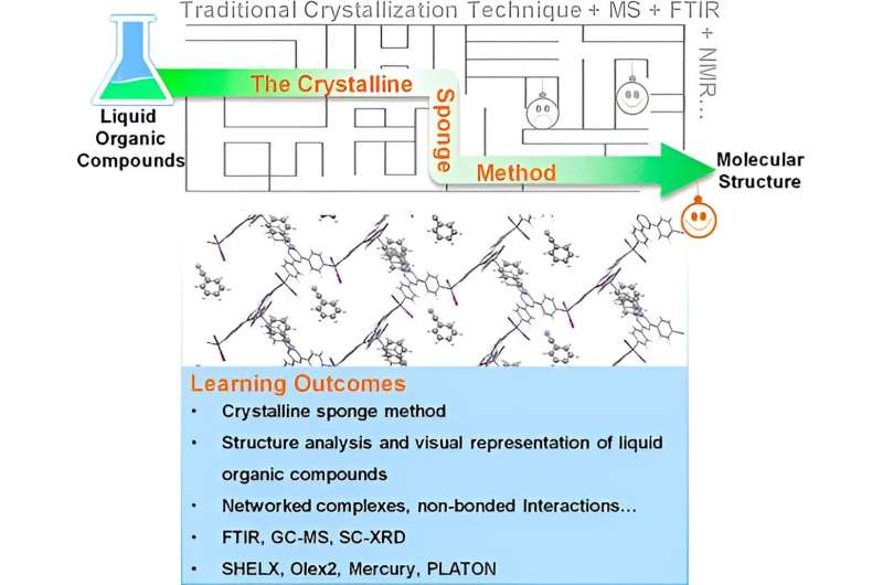 Crystalline Sponge Method: A Hands-On Lab Experiment for Undergraduate Crystallography