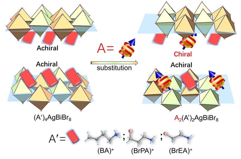 Chiral Lead-Free Double Perovskites via Achiral-Chiral Cation Intercalation