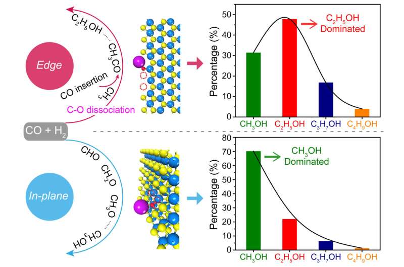 Selective CO Hydrogenation to Higher Alcohols Achieved with Novel MoS2 Catalyst