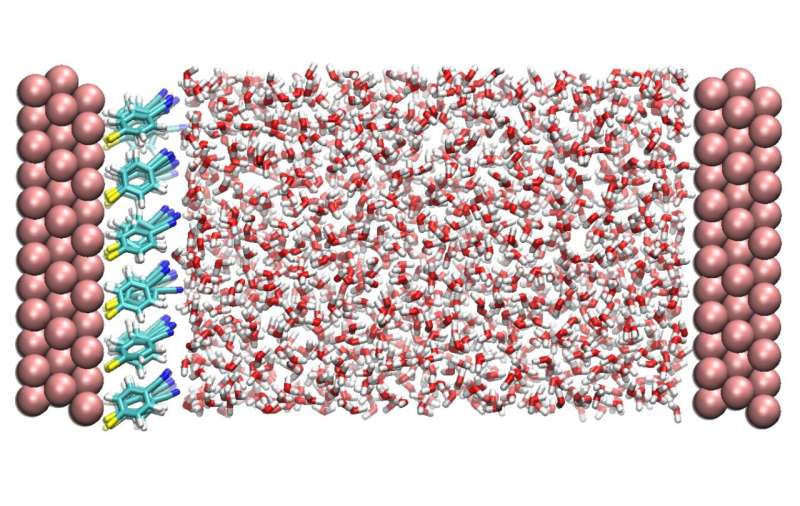 Computer Simulation Reveals Water Molecule Behavior at Metal Electrodes