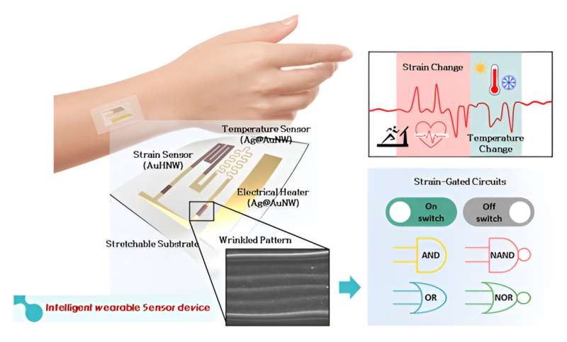 Wearable Bio-Sensor with Gold Nanowires Measures Two Signals Simultaneously