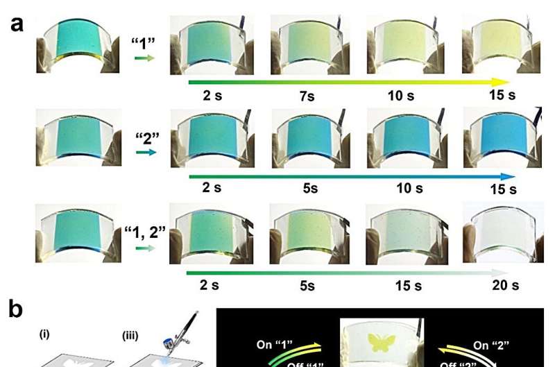 Flexible Electrochromic Displays: Self-Powered Multicolor Information Systems