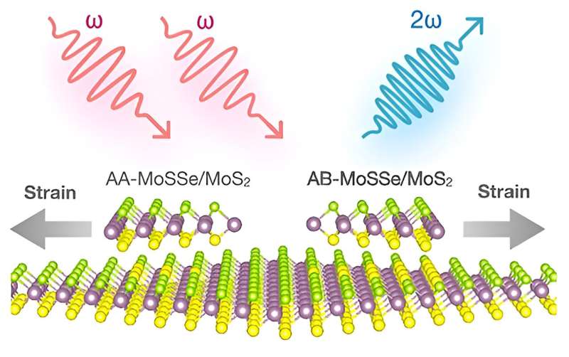 Enhancing Second-Harmonic Generation in 2D Heterostructures with Stacking and Strain