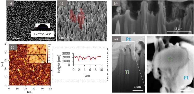 Micro-Pillared Titanium Surfaces: Properties & Wettability