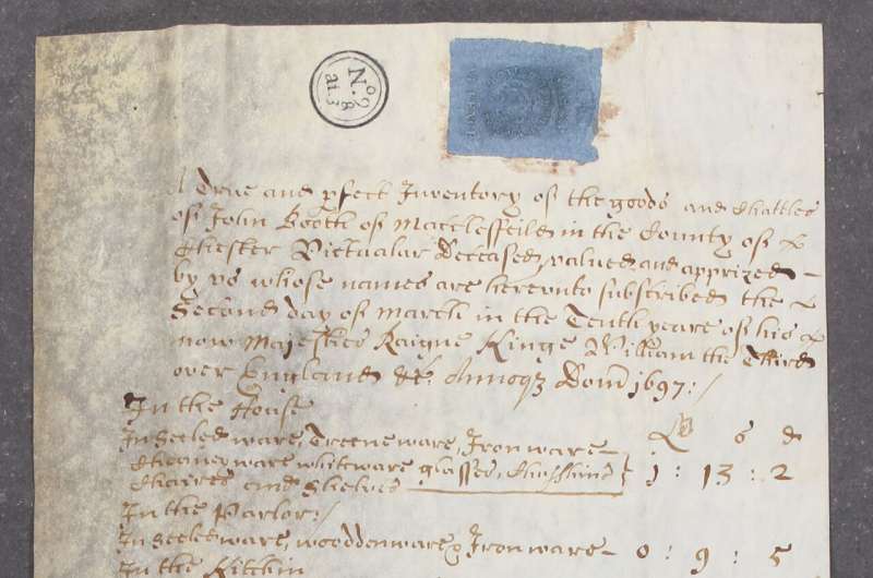 Early British Industrialization: Evidence from 17th Century Probate Records