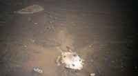 Ingenuity Helicopter Captures Perseverance’s Parachute and Backshell During Mars Landing
