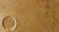ESA’s Mars Express Unveils Jovis Tholus Volcano and Impact Crater in New High‑Resolution Image