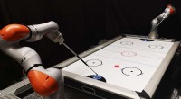 Policy Framework for High-Speed Robot Air Hockey with General-Purpose Manipulators
